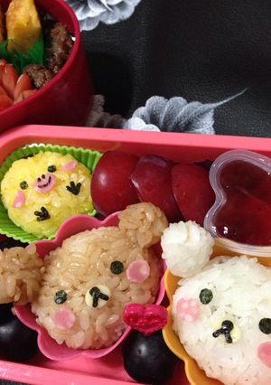 キャラ弁 リラックマ勢揃いバージョン-レシピのメイン写真