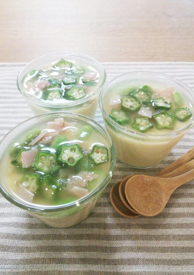レンジで簡単☆豆乳あんかけ茶碗蒸し＊夏用-レシピのメイン写真