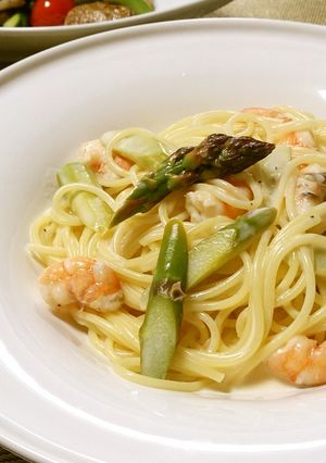 アスパラと海老のレモンクリームパスタ-レシピのメイン写真