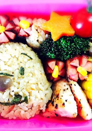 ぷーさん弁当♡卵アレルギー対応-レシピのメイン写真