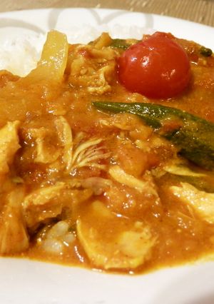 夏野菜とチキンの煮込みカレー-レシピのメイン写真
