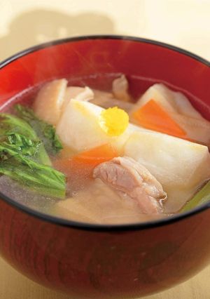 梅こんぶ茶のお雑煮-レシピのメイン写真