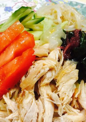 鶏ササミが美味い♡冷やし中華-レシピのメイン写真