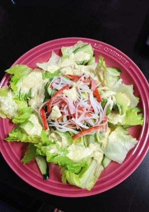 レタスとアボカドのマヨぽんサラダ-レシピのメイン写真