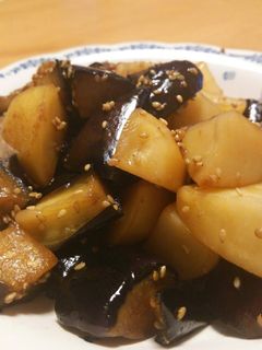 なすとジャガイモの甘辛炒め♪-レシピのメイン写真