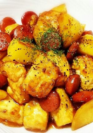 甘辛！豆腐入りジャーマンポテト！-レシピのメイン写真