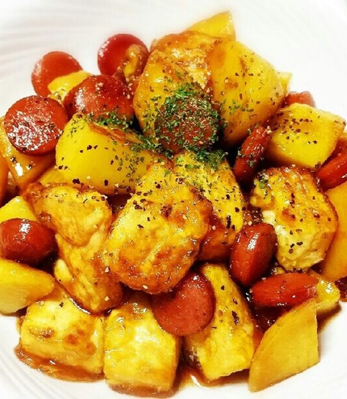 甘辛！豆腐入りジャーマンポテト！ by カレンガール 【クックパッド