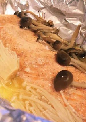 簡単♡サーモンとキノコのホイル焼き♡-レシピのメイン写真
