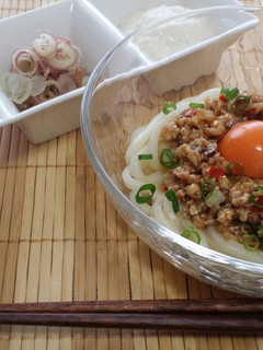 万能鶏そぼろDE☆ピリ辛冷しうどん-レシピのメイン写真