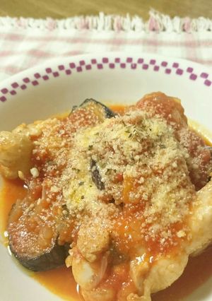 最後まで美味♪なすと鶏肉のトマト煮込み☆-レシピのメイン写真