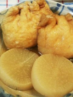 お餅と卵の巾着煮-レシピのメイン写真