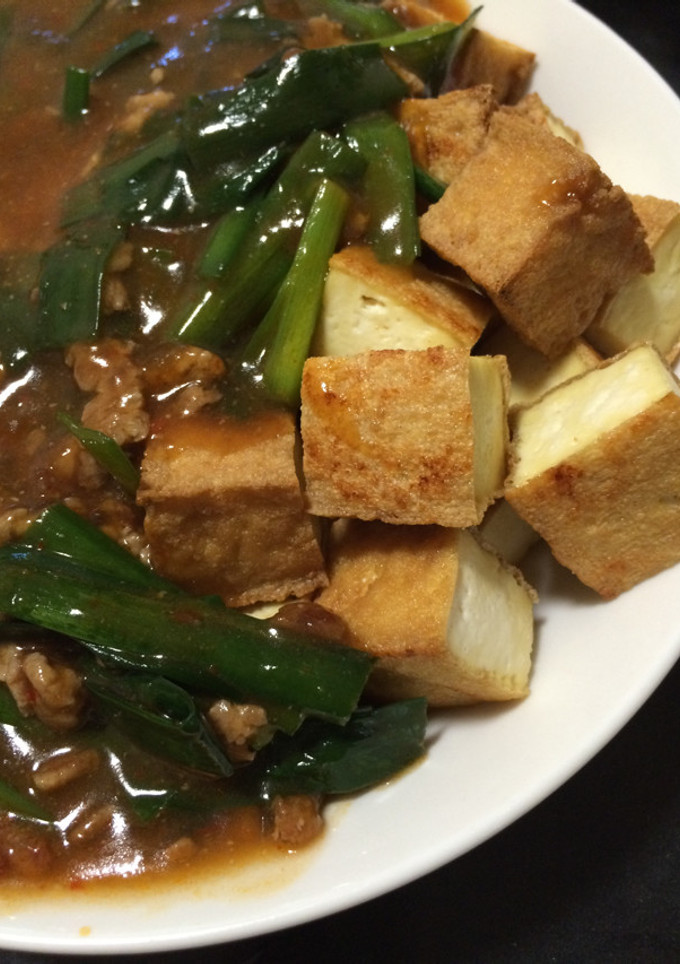 焼き厚揚げとニラの変わり麻婆豆腐-レシピのメイン写真