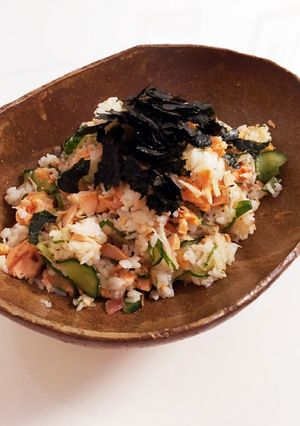 簡単！香味野菜と焼き鮭の夏ちらし寿司-レシピのメイン写真