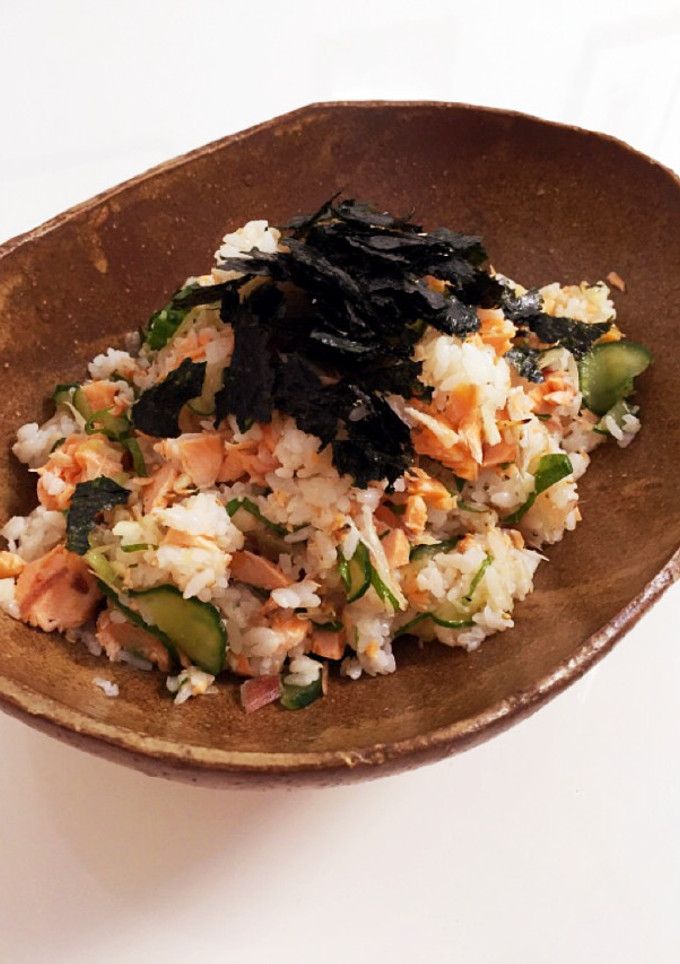 簡単！香味野菜と焼き鮭の夏ちらし寿司-レシピのメイン写真
