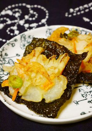 ちっちゃい！かき揚げ～磯辺風-レシピのメイン写真
