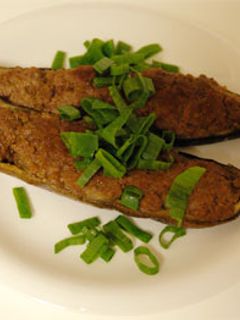 茄子をお皿に!茄子の肉詰め 照り焼き風-レシピのメイン写真