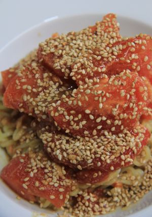 ぶっかけ冷やし中華胡麻トマト-レシピのメイン写真