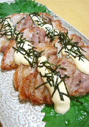 カリッと焼けた豚バラのわさびマヨかけ✿-レシピのメイン写真