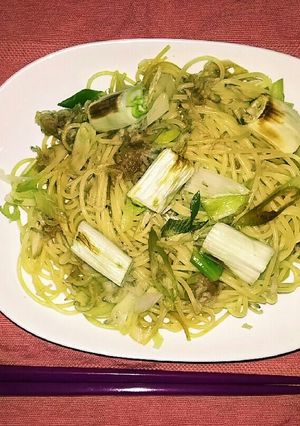 長ネギとしらすと梅干しの和風パスタ-レシピのメイン写真