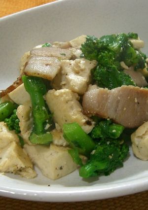 菜の花と豆腐の炒め物-レシピのメイン写真