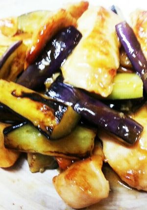 鶏肉となすの香味炒め-レシピのメイン写真