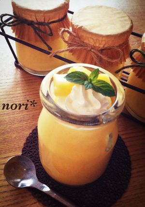 マンゴー缶使用！ミキサーでマンゴープリン-レシピのメイン写真