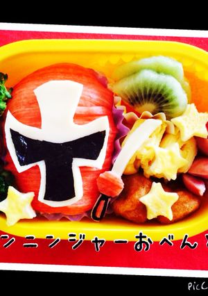 ニンニンジャーキャラ弁-レシピのメイン写真