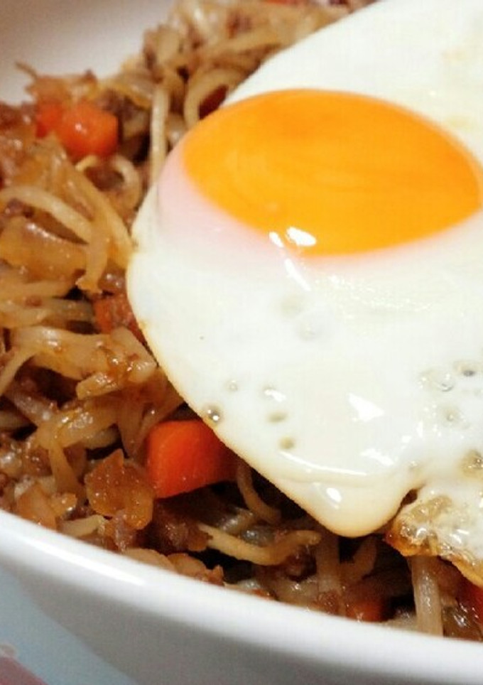 冷蔵庫の野菜と挽き肉の時短丼-レシピのメイン写真