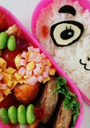超簡単キャラ弁☆パンダちゃん弁当♪-レシピのメイン写真