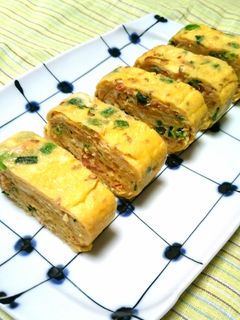 鮭フレークとネギのごま入り卵焼き-レシピのメイン写真