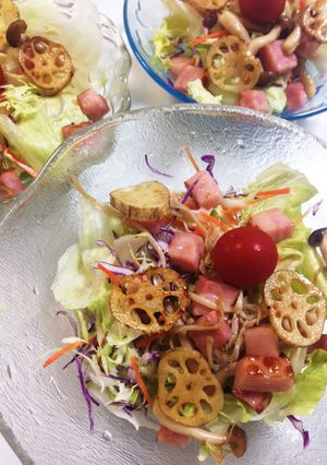 根菜やキノコも食べる☆ベーコンサラダ-レシピのメイン写真