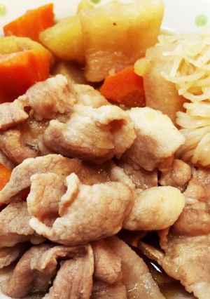 圧力鍋と豚バラで大根肉じゃが-レシピのメイン写真