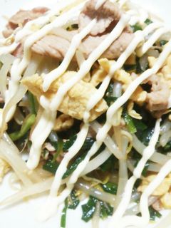 簡単♪中華風もやしとニラ炒め-レシピのメイン写真