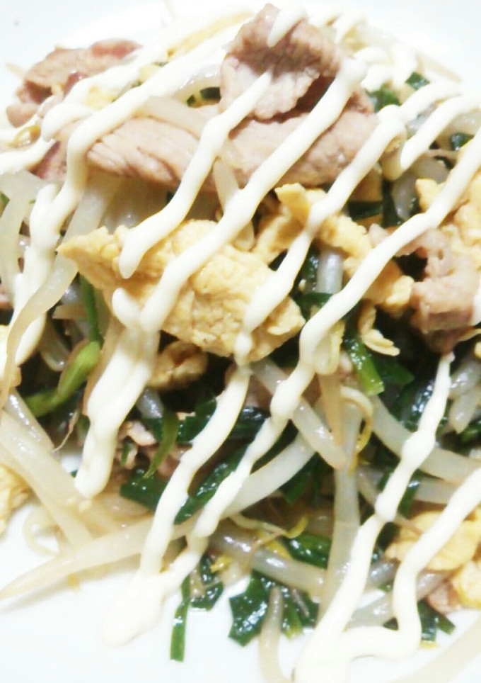 簡単♪中華風もやしとニラ炒め-レシピのメイン写真