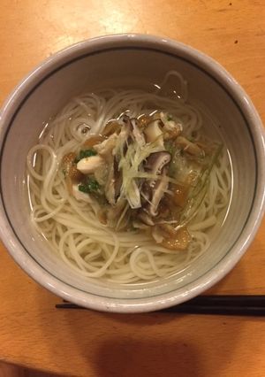 ササミとなめこのおろし煮麺-レシピのメイン写真