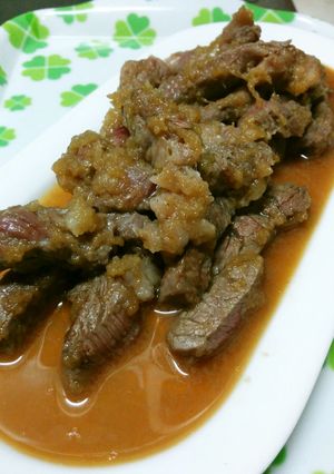 牛肉ステーキ☆玉ねぎソース-レシピのメイン写真