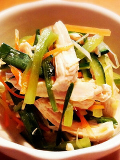 茹で鶏胸肉ウマウマ万能薬味和え(^-^)-レシピのメイン写真
