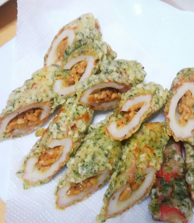 ちくわの納豆入り磯辺揚げ by そらと月 【クックパッド】 簡単おいしい