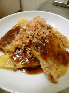 片栗粉で!豚バラ肉ともやしのモチモチ焼き-レシピのメイン写真