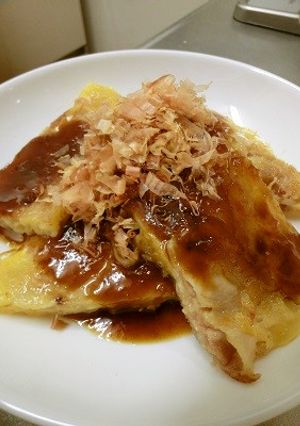 片栗粉で！豚バラ肉ともやしのモチモチ焼き-レシピのメイン写真