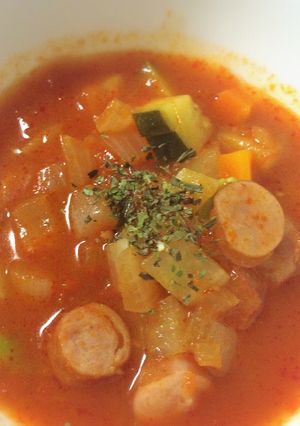 野菜とウインナーでミネストローネ-レシピのメイン写真