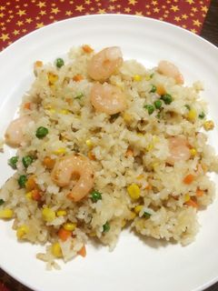 冷やご飯で適当簡単すぎるエビピラフw-レシピのメイン写真