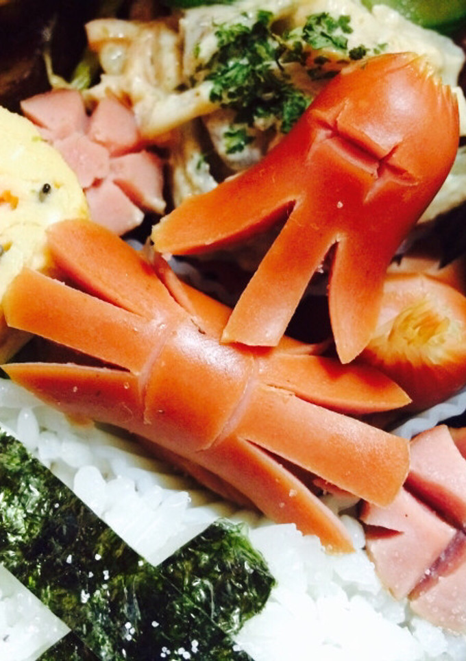 お弁当に☆1本で3種！ウインナー切り方-レシピのメイン写真