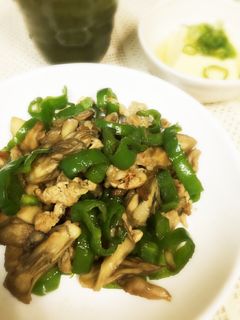 舞茸とピーマンの肉炒め-レシピのメイン写真