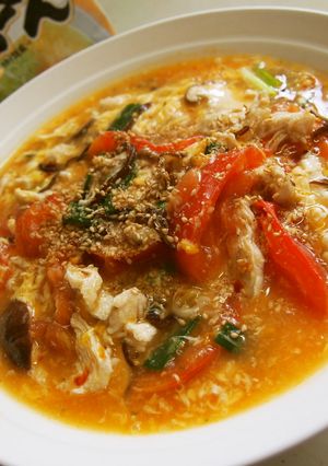塩ラーメンでトマトたっぷり酸辣湯麺-レシピのメイン写真