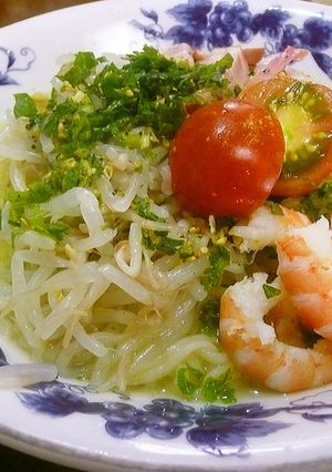 もやしたっぷり・冷やしぶっかけ塩ラーメン-レシピのメイン写真