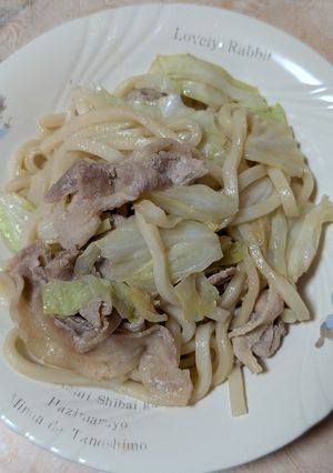簡単★昼食！豚肉とキャベツの中華風うどん-レシピのメイン写真