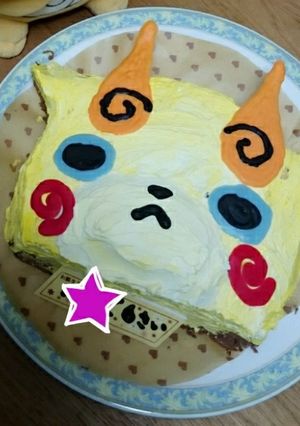 簡単!コマじろうバースデーケーキ-レシピのメイン写真