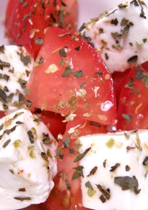 簡単！ お豆腐とトマトのカプレーゼ風-レシピのメイン写真