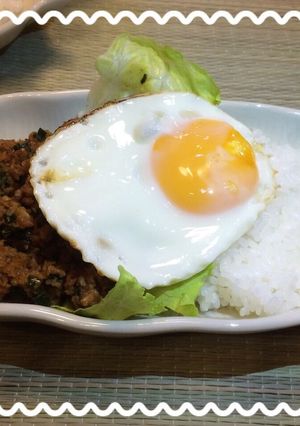 ★包まない★餃子のタネでガパオライス-レシピのメイン写真